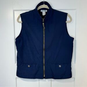Romfh Women’s Equestrian Dry Shell Navy Blue Sz 1 Small Cinched Full Zip Vest